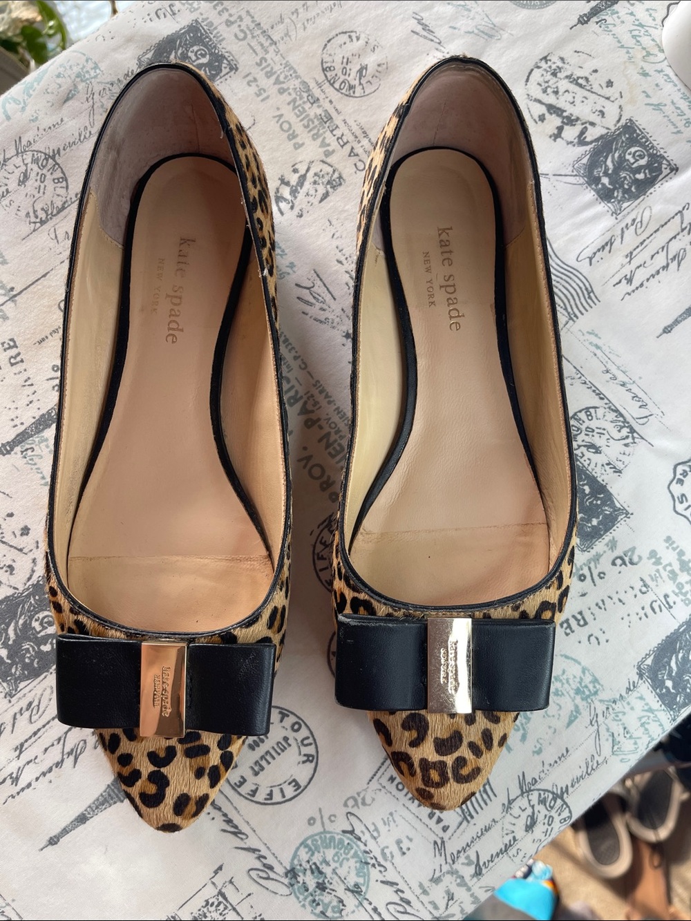 kate spade - Leopard-Print HAIRCALF upper, leather lining and sock. Sz 7.5